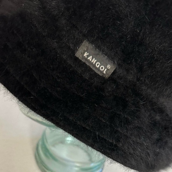 VINTAGE 90S KANGOL 'FURGORA' BLACK ANGORA FUR BUCKET HAT FALL/WINTER-Regular Fit - Picture 4 of 10